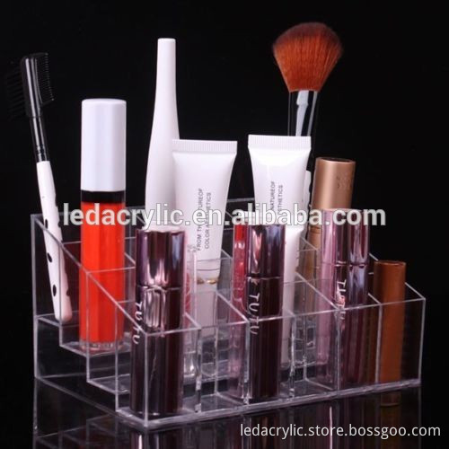 Clear Acrylic 24 Lipstick Holder Display Stand Cosmetic Organizer Makeup Case